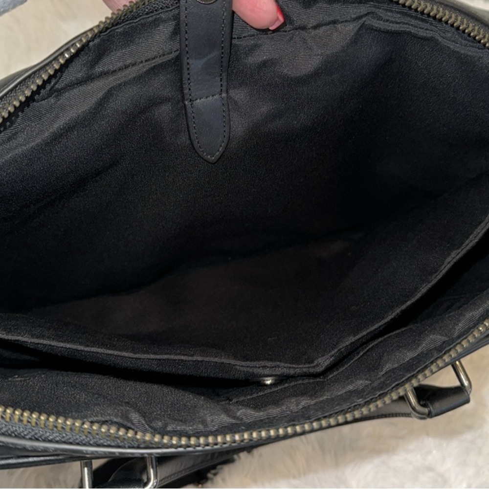 Coach Black and Gray Plaid Laptop Briefcase - Picture 8 of 10